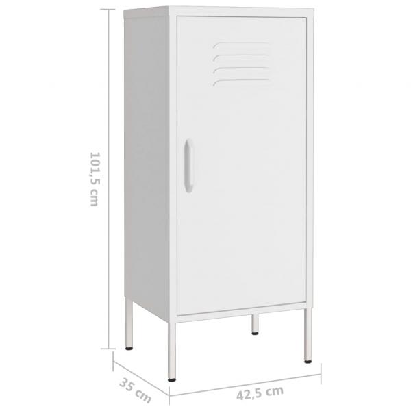 Lagerschrank Weiß 42,5x35x101,5 cm Stahl    