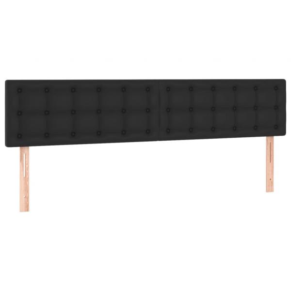 Boxspringbett mit Matratze Schwarz 160x200 cm Kunstleder