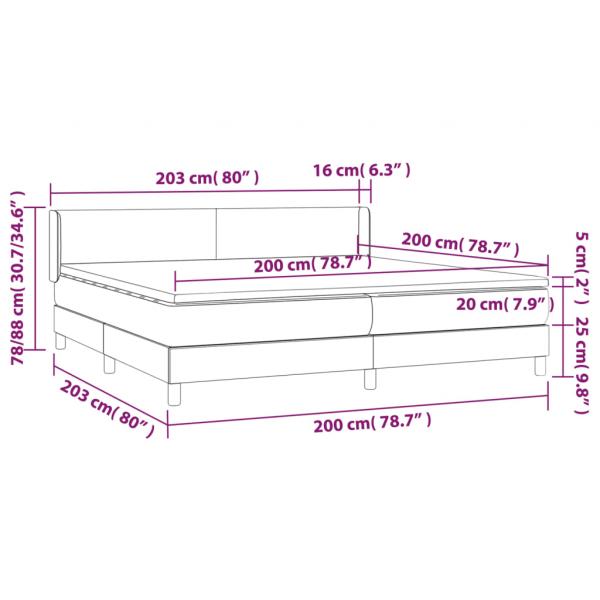 Boxspringbett mit Matratze Rosa 200x200 cm Samt