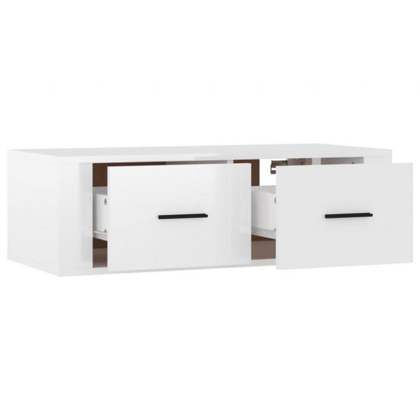 TV-Wandschrank Hochglanz-Weiß 80x36x25 cm Holzwerkstoff