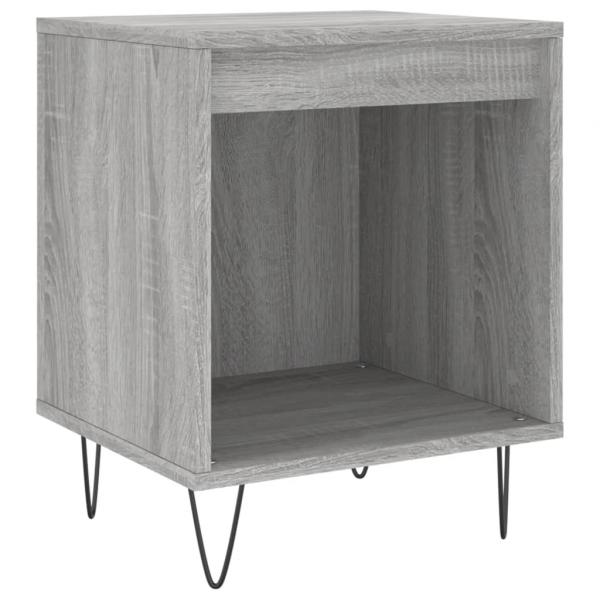 Nachttische 2 Stk. Grau Sonoma 40x35x50 cm Holzwerkstoff