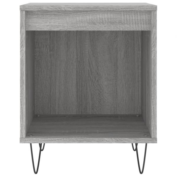 Nachttische 2 Stk. Grau Sonoma 40x35x50 cm Holzwerkstoff