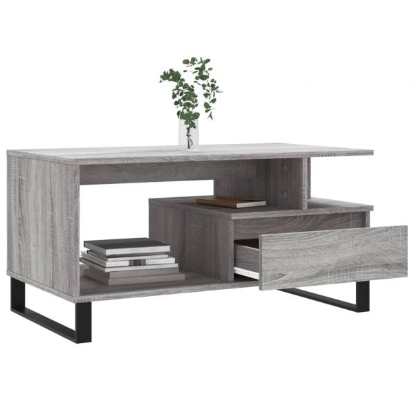 Couchtisch Grau Sonoma 90x49x45 cm Holzwerkstoff