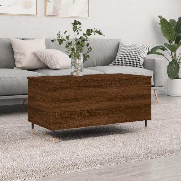 ARDEBO.de - Couchtisch Braun Eichen-Optik 90x44,5x45 cm Holzwerkstoff