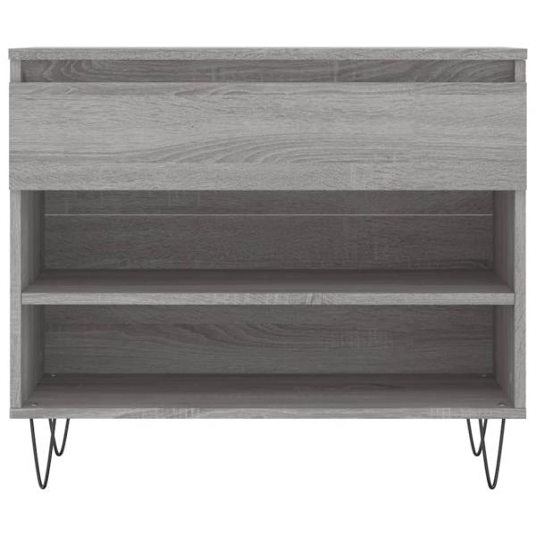 Schuhregal Grau Sonoma 70x36x60 cm Holzwerkstoff