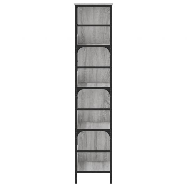 Bücherregal Grau Sonoma 78,5x33x153 cm Holzwerkstoff