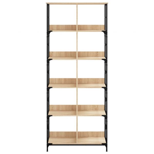 Bücherregal Sonoma-Eiche 78,5x33x188,5 cm Holzwerkstoff