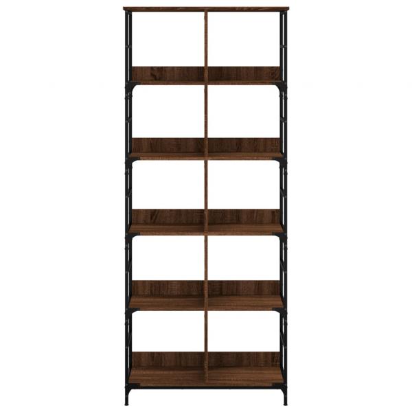 Bücherregal Braun Eichen-Optik 78,5x33x188,5 cm Holzwerkstoff