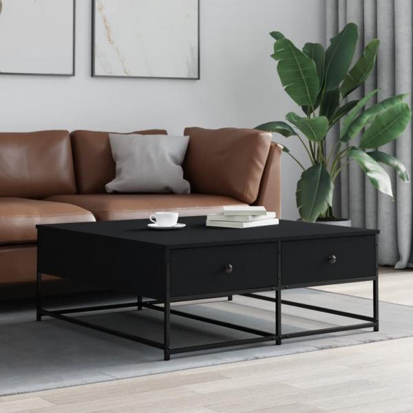 ARDEBO.de - Couchtisch Schwarz 100x99x40 cm Holzwerkstoff