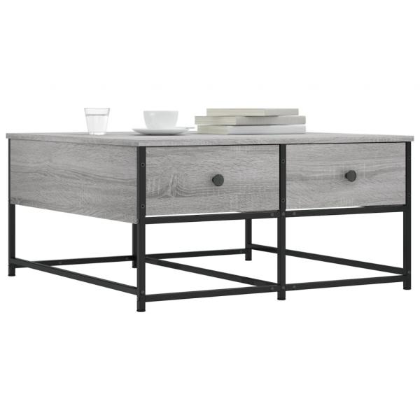 Couchtisch Grau Sonoma 80x80x40 cm Holzwerkstoff