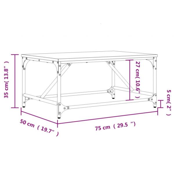 Couchtisch Sonoma-Eiche 75x50x35 cm Holzwerkstoff