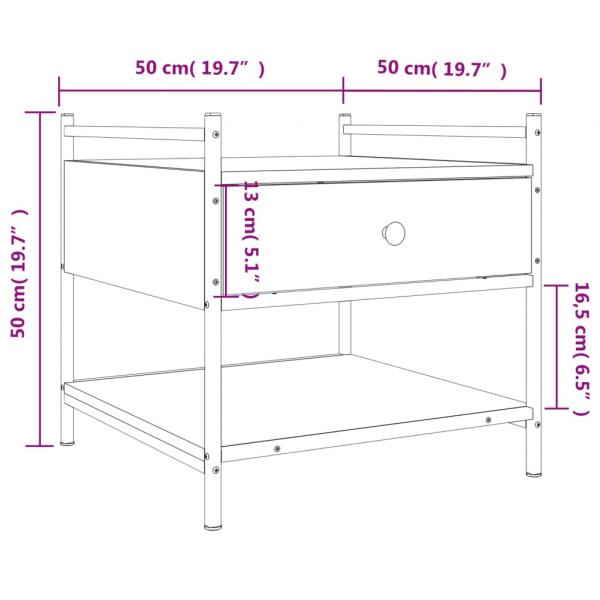 Couchtisch Schwarz 50x50x50 cm Holzwerkstoff