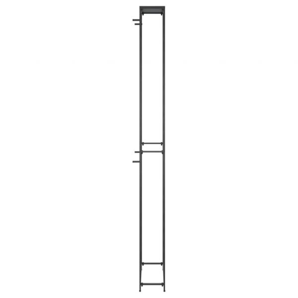 Weinregal für 95 Flaschen Schwarz 54x18x200 cm Schmiedeeisen