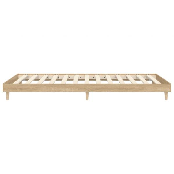 Bettgestell Sonoma-Eiche 90x200 cm Holzwerkstoff