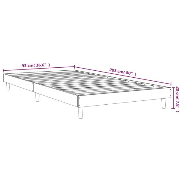 Bettgestell Sonoma-Eiche 90x200 cm Holzwerkstoff