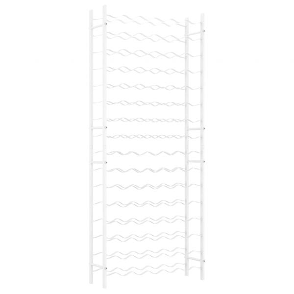 Weinregal für 96 Flaschen Weiß Metall