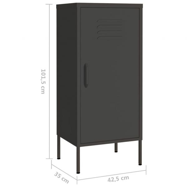 Lagerschrank Anthrazit 42,5x35x101,5 cm Stahl    