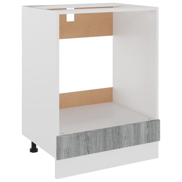 Herdumbauschrank Grau Sonoma 60x46x81,5 cm Holzwerkstoff