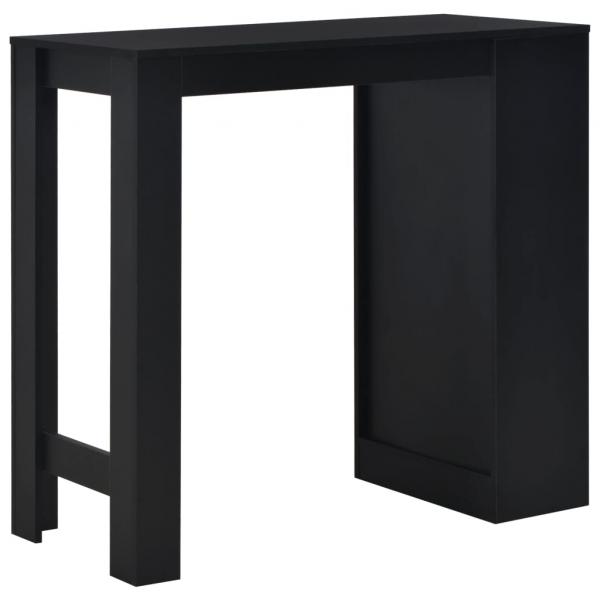 Bartisch mit Regal Schwarz 110 x 50 x 103 cm