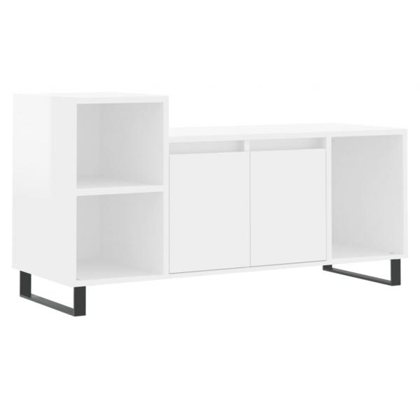 TV-Schrank Hochglanz-Weiß 100x35x55 cm Holzwerkstoff