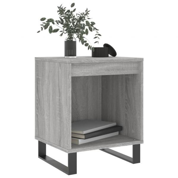 Nachttische 2 Stk. Grau Sonoma 40x35x50 cm Holzwerkstoff