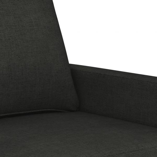 2-Sitzer-Sofa Schwarz 120 cm Stoff