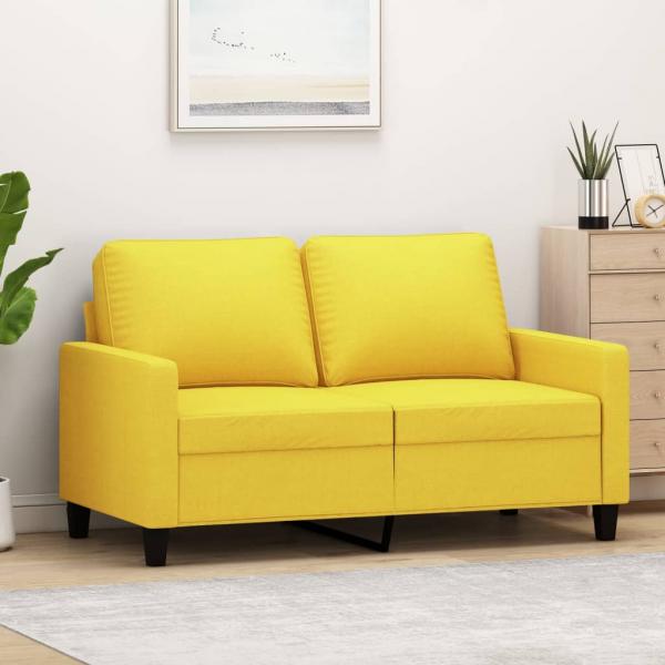 ARDEBO.de - 2-Sitzer-Sofa Hellgelb 120 cm Stoff