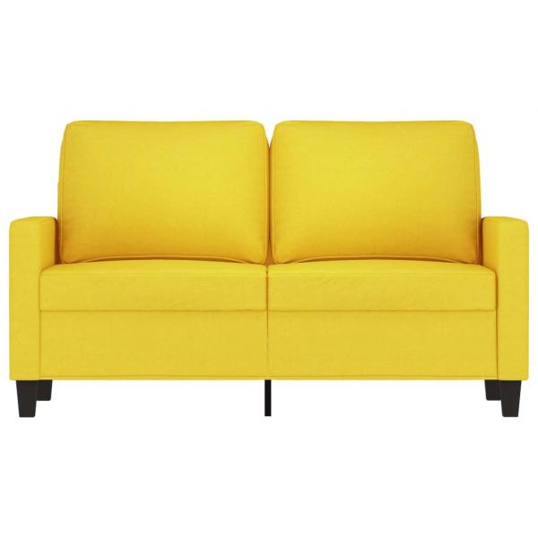 2-Sitzer-Sofa Hellgelb 120 cm Stoff