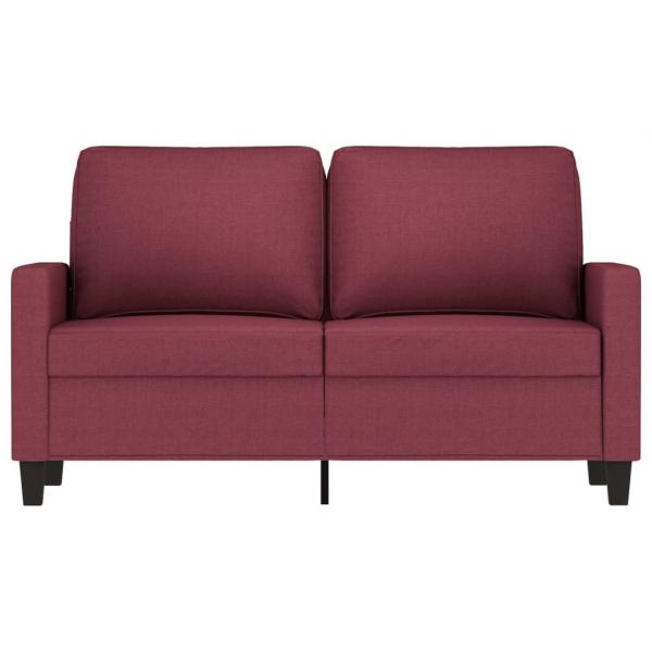 2-Sitzer-Sofa Weinrot 120 cm Stoff