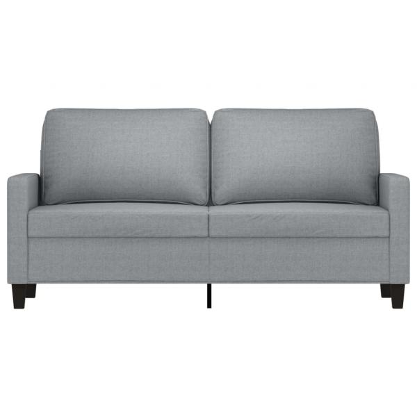 2-Sitzer-Sofa Hellgrau 140 cm Stoff