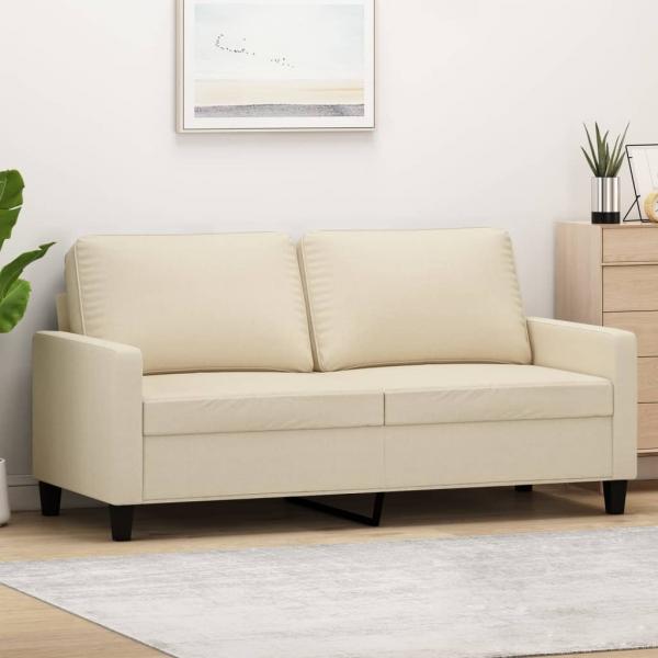 ARDEBO.de - 2-Sitzer-Sofa Creme 140 cm Stoff