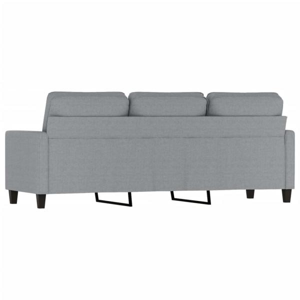 3-Sitzer-Sofa Hellgrau 180 cm Stoff