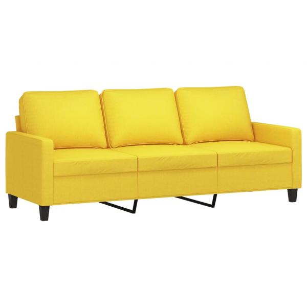 3-Sitzer-Sofa Hellgelb 180 cm Stoff