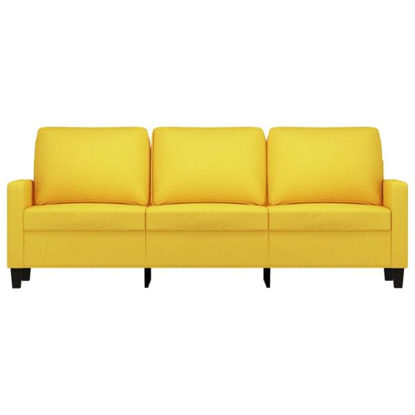 3-Sitzer-Sofa Hellgelb 180 cm Stoff