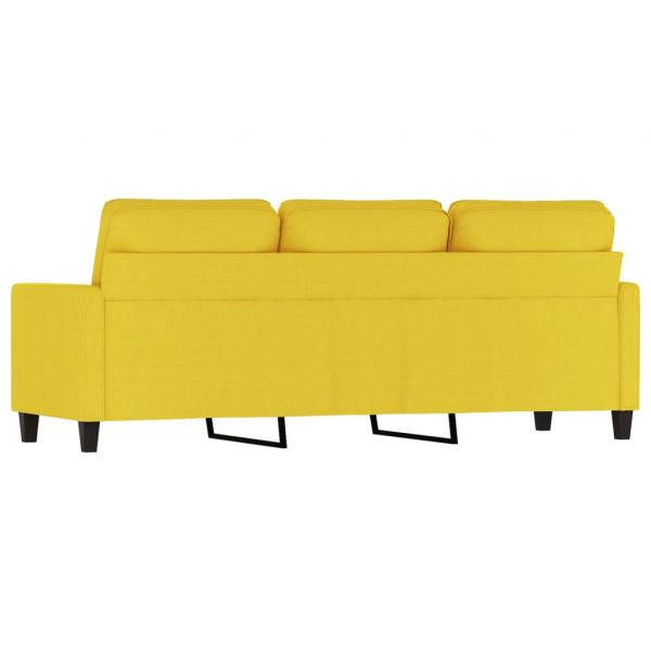 3-Sitzer-Sofa Hellgelb 180 cm Stoff