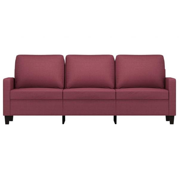 3-Sitzer-Sofa Weinrot 180 cm Stoff