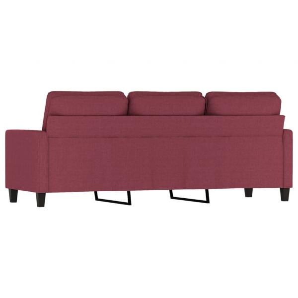 3-Sitzer-Sofa Weinrot 180 cm Stoff