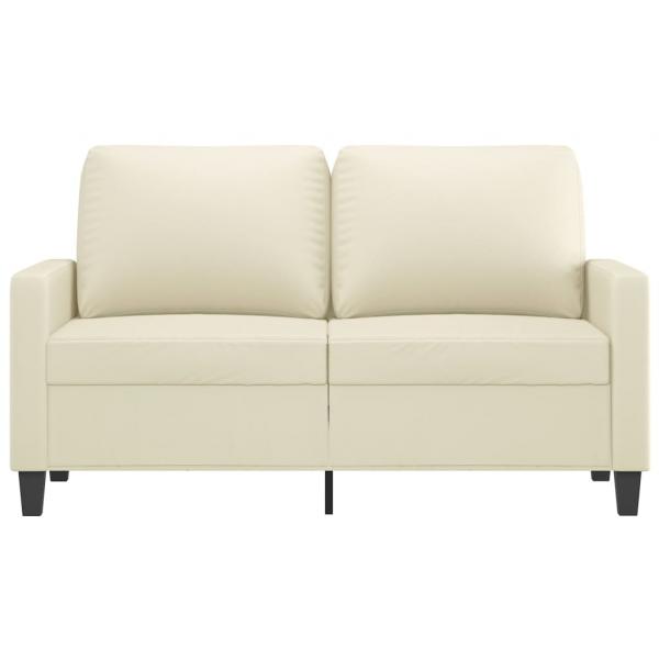 2-Sitzer-Sofa Creme 120 cm Kunstleder