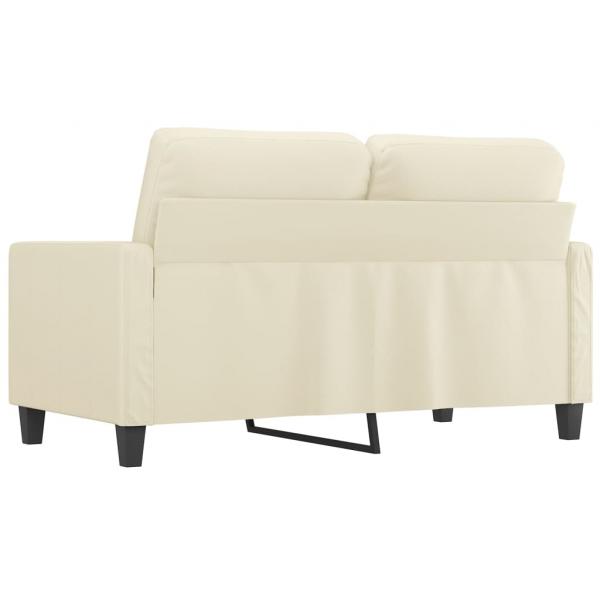 2-Sitzer-Sofa Creme 120 cm Kunstleder