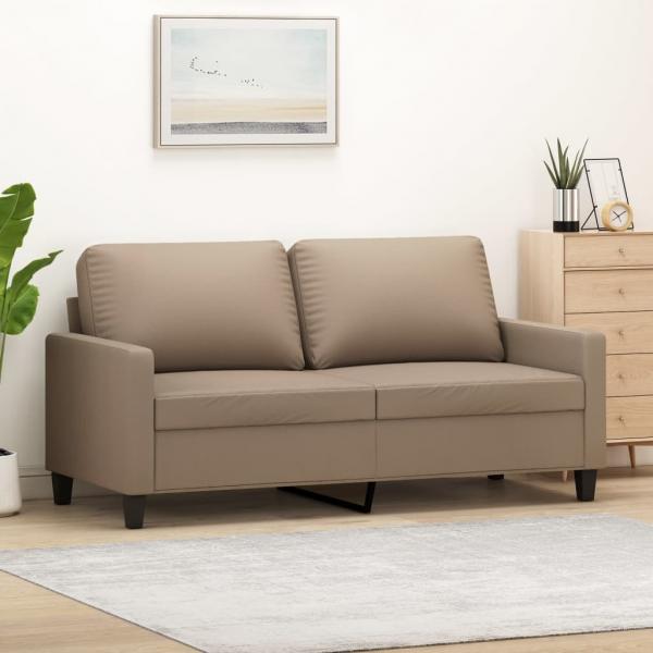 ARDEBO.de - 2-Sitzer-Sofa Cappuccino-Braun 140 cm Kunstleder