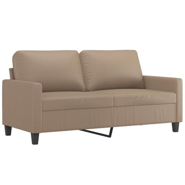 2-Sitzer-Sofa Cappuccino-Braun 140 cm Kunstleder