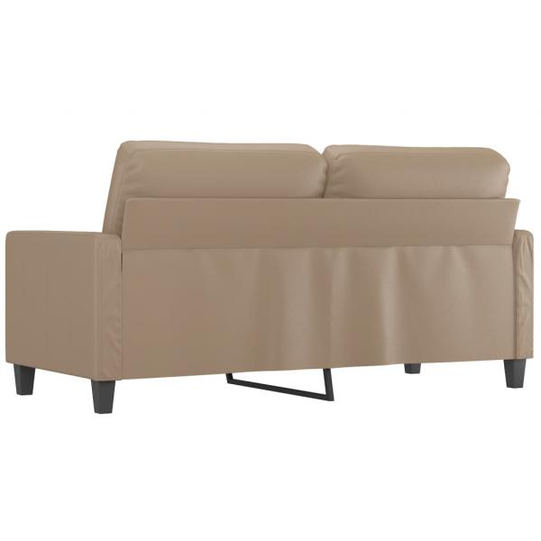 2-Sitzer-Sofa Cappuccino-Braun 140 cm Kunstleder