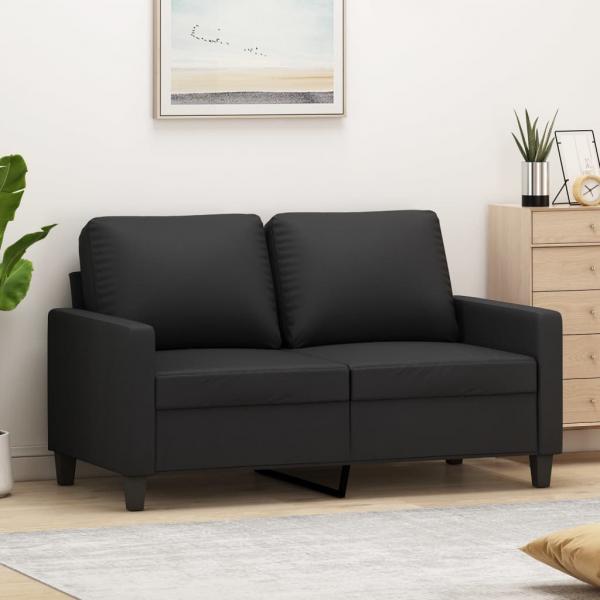 ARDEBO.de - 2-Sitzer-Sofa Schwarz 120 cm Kunstleder