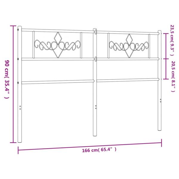 Kopfteil Metall Weiß 160 cm