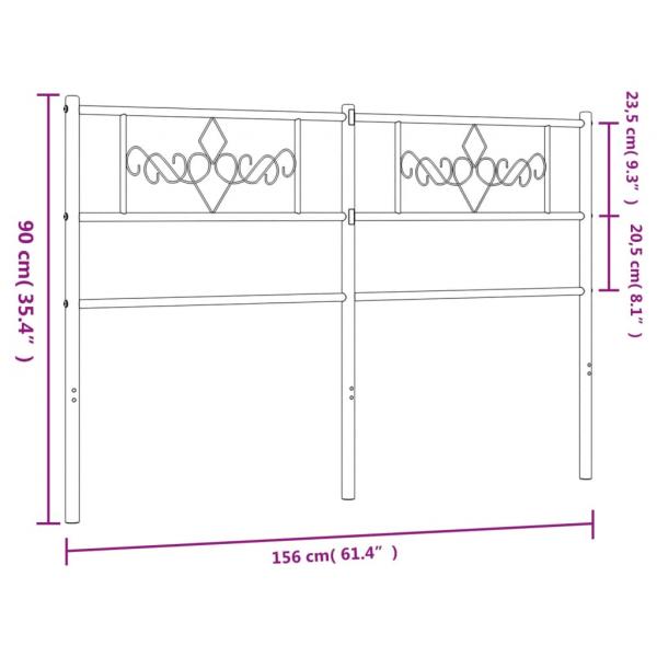 Kopfteil Metall Weiß 150 cm