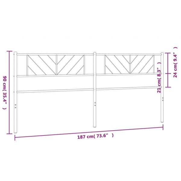 Kopfteil Metall Weiß 180 cm