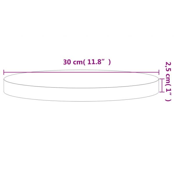 Tischplatte Ø30x2,5 cm Rund Massivholz Buche