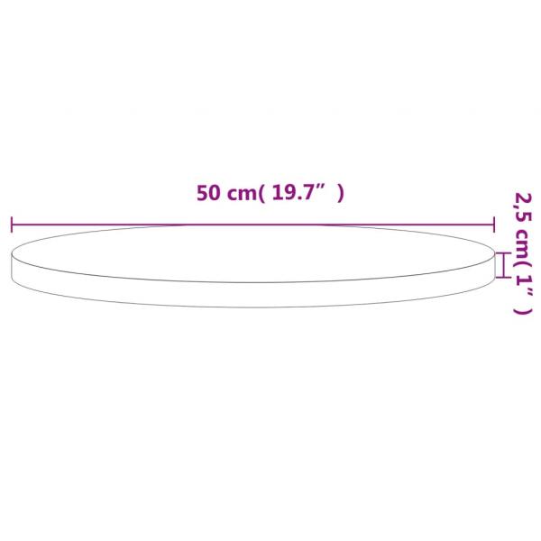 Tischplatte Ø50x2,5 cm Rund Massivholz Buche