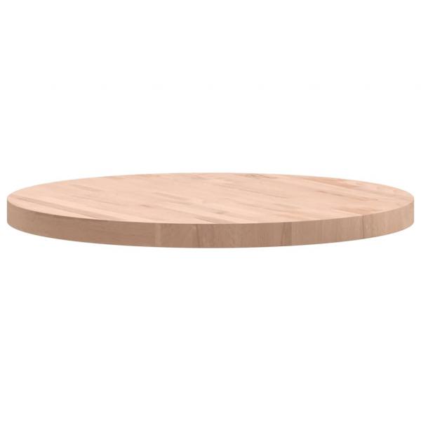 Tischplatte Ø70x4 cm Rund Massivholz Buche