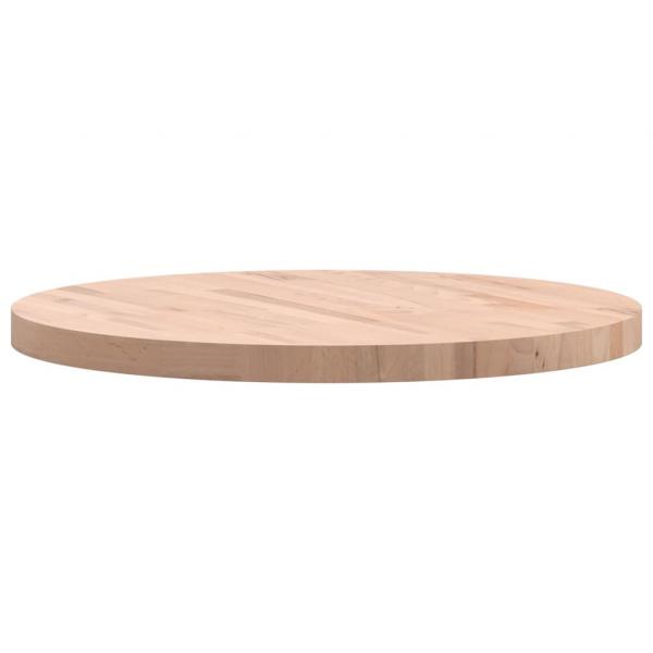 Tischplatte Ø70x4 cm Rund Massivholz Buche